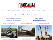 Tablet Screenshot of lanavillefoundations.com